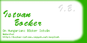 istvan bocker business card